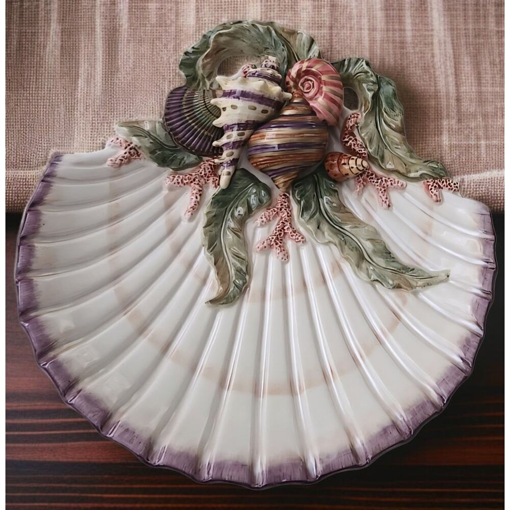 *
Fitz and Floyd Oceana Collection Canape or Hanging Decorative Vintage EUC - Picture 3 of 7